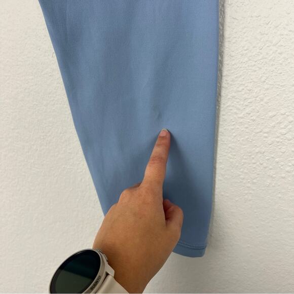 Athleta | Transcend 7/8 Tight Baby Blue Leggings Yoga Pilates Athleisure Run XL - Picture 9 of 9